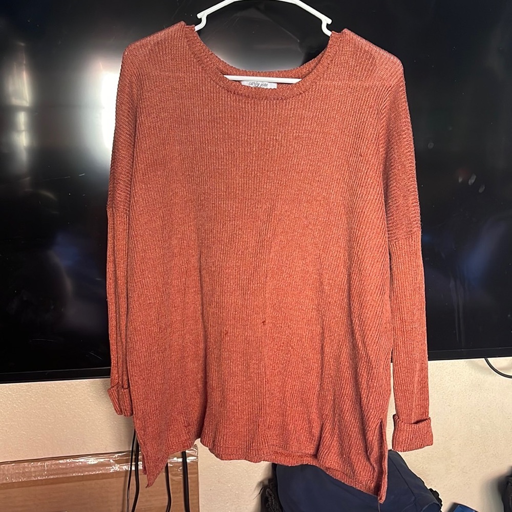 Rust knitted tunic
